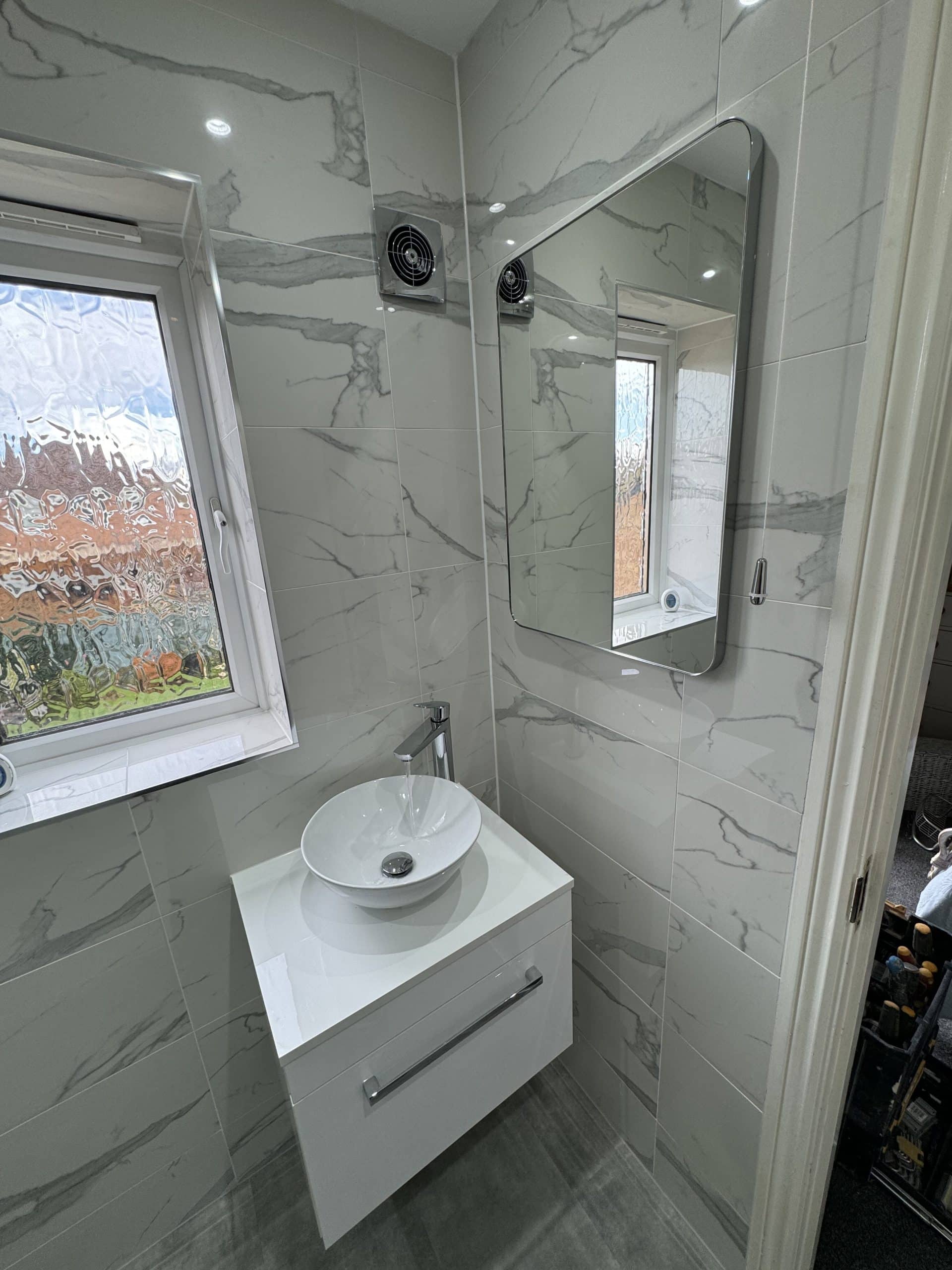 A beautifully completed bathroom renovation by the Pete Bird team